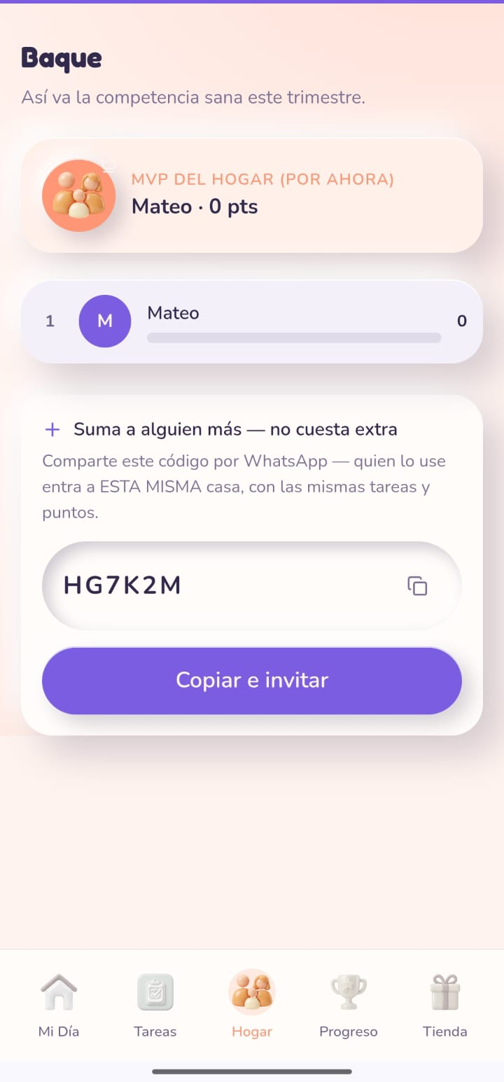 Todo el hogar sumando puntos